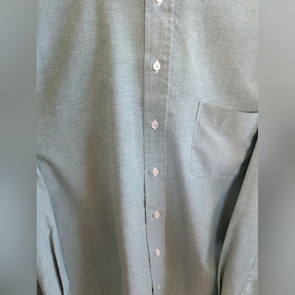Men's Green Stafford Button Down Dress Shirt - Picture 3 of 8